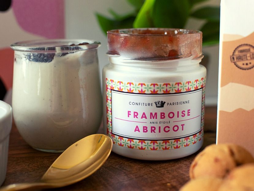 Confiture Parisienne is a French luxury brand and their confiture can be added to yoghurt as shown in this picture
